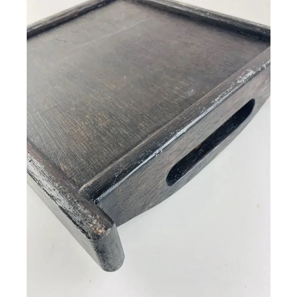 Small Farm Ranch Theme Decorative Trinket Tray Black Wood